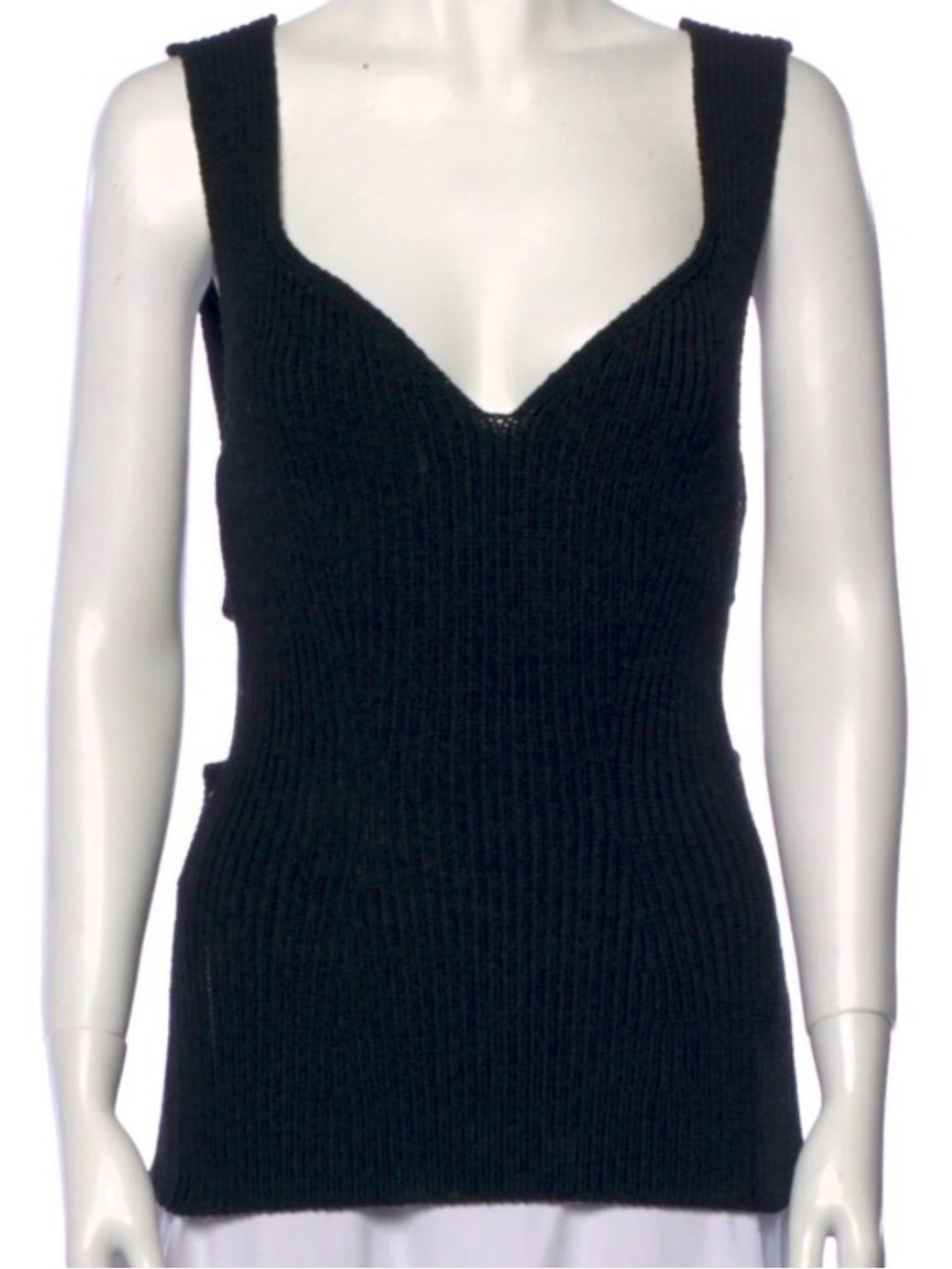 KHAITE Black Knot Backless Top - Small